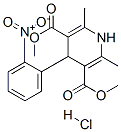 dimethyl 1,4-dihydro-2,6-dimethyl-4-(2-nitrophenyl)pyridine-3,5-dicarboxylate monohydrochloride