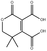 5,6-Dihydro-5,5-dimethyl-2-oxo-2H-pyran-3,4-dicarboxylic acid 结构式