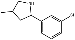 Pyrrolidine, 2-(3-chlorophenyl)-4-methyl- (9CI) 结构式