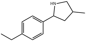 Pyrrolidine, 2-(4-ethylphenyl)-4-methyl- (9CI) Structure