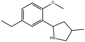 Pyrrolidine, 2-(5-ethyl-2-methoxyphenyl)-4-methyl- (9CI) Structure