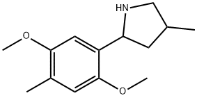 Pyrrolidine, 2-(2,5-dimethoxy-4-methylphenyl)-4-methyl- (9CI) Structure