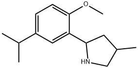 Pyrrolidine, 2-[2-methoxy-5-(1-methylethyl)phenyl]-4-methyl- (9CI) Structure