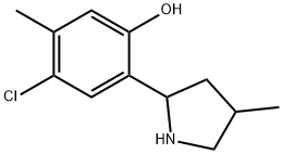 Phenol, 4-chloro-5-methyl-2-(4-methyl-2-pyrrolidinyl)- (9CI),603069-14-3,结构式