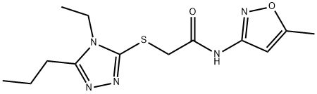 603071-68-7 Acetamide, 2-[(4-ethyl-5-propyl-4H-1,2,4-triazol-3-yl)thio]-N-(5-methyl-3-isoxazolyl)- (9CI)