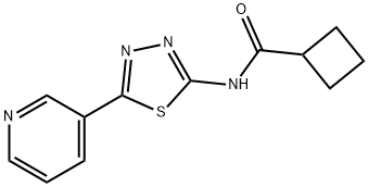 Cyclobutanecarboxamide, N-[5-(3-pyridinyl)-1,3,4-thiadiazol-2-yl]- (9CI) Structure