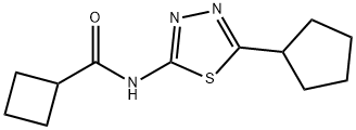 Cyclobutanecarboxamide, N-(5-cyclopentyl-1,3,4-thiadiazol-2-yl)- (9CI) Structure