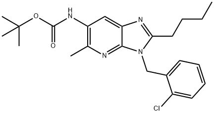 Carbamic acid, [2-butyl-3-[(2-chlorophenyl)methyl]-5-methyl-3H-imidazo[4,5-b]pyridin-6-yl]-, 1,1-dimethylethyl ester (9CI) Structure