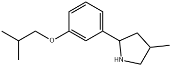 Pyrrolidine, 4-methyl-2-[3-(2-methylpropoxy)phenyl]- (9CI) Structure