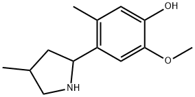 Phenol, 2-methoxy-5-methyl-4-(4-methyl-2-pyrrolidinyl)- (9CI) Structure