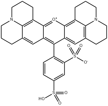9-(2-スルホナト-4-スルホフェニル)-2,3,6,7,12,13,16,17-オクタヒドロ-1H,5H,11H,15H-キサンテノ[2,3,4-ij:5,6,7-i'j']ジキノリジン-18-イウム