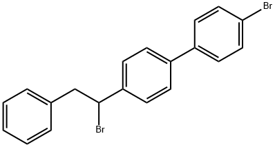 4-bromo-4'-(1-bromo-2-phenylethyl)-1,1'-biphenyl            Struktur