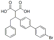 [1-(4'-bromo[1,1'-biphenyl]-4-yl)-2-phenylethyl]malonic acid 结构式