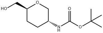 1,5-アンヒドロ-2,3,4-トリデオキシ-2-[[(1,1-ジメチルエトキシ)カルボニル]アミノ]-D-エリトロヘキシトール 化学構造式