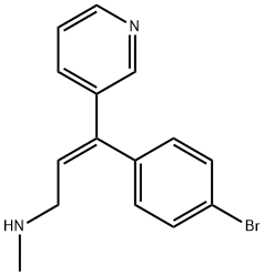 (E)-3-(4-Bromophenyl)-3-(3-pyridyl)-N-methyl-2-propen-1-amine Struktur