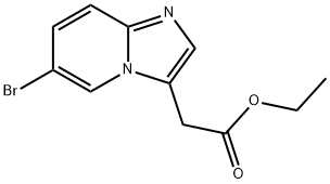 2-(6-ブロモイミダゾ[1,2-A]ピリジン-3-イル)酢酸エチル 化学構造式
