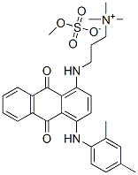 [3-[[4-[(2,4-dimethylphenyl)amino]-9,10-dihydro-9,10-dioxo-1-anthryl]amino]propyl]trimethylammonium methyl sulphate  化学構造式