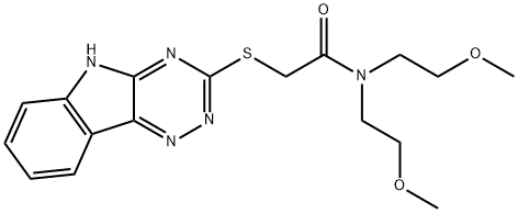 Acetamide, N,N-bis(2-methoxyethyl)-2-(2H-1,2,4-triazino[5,6-b]indol-3-ylthio)- (9CI) 结构式