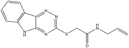 Acetamide, N-2-propenyl-2-(2H-1,2,4-triazino[5,6-b]indol-3-ylthio)- (9CI) 化学構造式