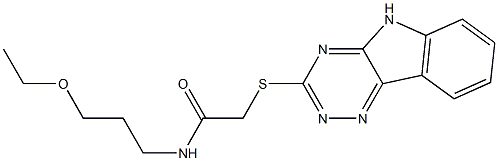 Acetamide, N-(3-ethoxypropyl)-2-(2H-1,2,4-triazino[5,6-b]indol-3-ylthio)- (9CI)|