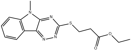 Propanoic acid, 3-[(5-methyl-5H-1,2,4-triazino[5,6-b]indol-3-yl)thio]-, ethyl ester (9CI),603946-10-7,结构式