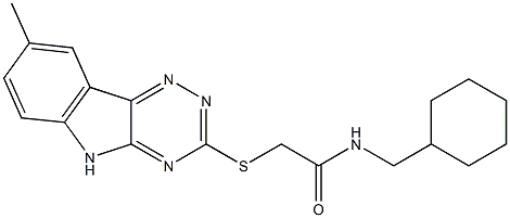 Acetamide, N-(cyclohexylmethyl)-2-[(8-methyl-2H-1,2,4-triazino[5,6-b]indol-3-yl)thio]- (9CI)|