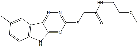 Acetamide, N-(2-methoxyethyl)-2-[(8-methyl-2H-1,2,4-triazino[5,6-b]indol-3-yl)thio]- (9CI)|