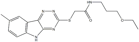 Acetamide, N-(3-ethoxypropyl)-2-[(8-methyl-2H-1,2,4-triazino[5,6-b]indol-3-yl)thio]- (9CI)|