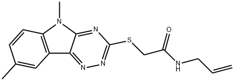 Acetamide, 2-[(5,8-dimethyl-5H-1,2,4-triazino[5,6-b]indol-3-yl)thio]-N-2-propenyl- (9CI) Structure