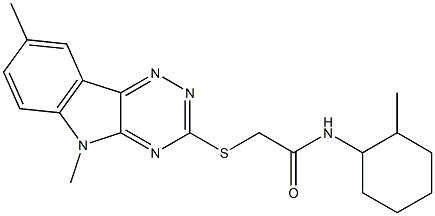 603946-46-9 Acetamide, 2-[(5,8-dimethyl-5H-1,2,4-triazino[5,6-b]indol-3-yl)thio]-N-(2-methylcyclohexyl)- (9CI)
