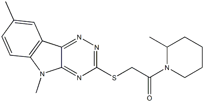 Piperidine, 1-[[(5,8-dimethyl-5H-1,2,4-triazino[5,6-b]indol-3-yl)thio]acetyl]-2-methyl- (9CI),603946-48-1,结构式