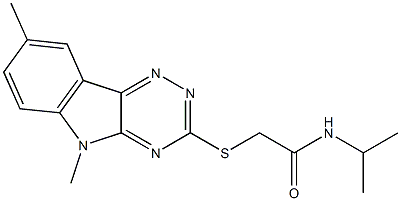 Acetamide, 2-[(5,8-dimethyl-5H-1,2,4-triazino[5,6-b]indol-3-yl)thio]-N-(1-methylethyl)- (9CI)|