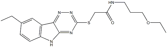 603946-59-4 Acetamide, N-(3-ethoxypropyl)-2-[(8-ethyl-2H-1,2,4-triazino[5,6-b]indol-3-yl)thio]- (9CI)