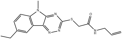 Acetamide, 2-[(8-ethyl-5-methyl-5H-1,2,4-triazino[5,6-b]indol-3-yl)thio]-N-2-propenyl- (9CI) Structure