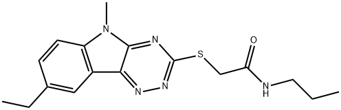 603946-78-7 Acetamide, 2-[(8-ethyl-5-methyl-5H-1,2,4-triazino[5,6-b]indol-3-yl)thio]-N-propyl- (9CI)