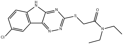 Acetamide, 2-[(8-chloro-2H-1,2,4-triazino[5,6-b]indol-3-yl)thio]-N,N-diethyl- (9CI) Structure
