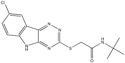 Acetamide, 2-[(8-chloro-2H-1,2,4-triazino[5,6-b]indol-3-yl)thio]-N-(1,1-dimethylethyl)- (9CI) Structure