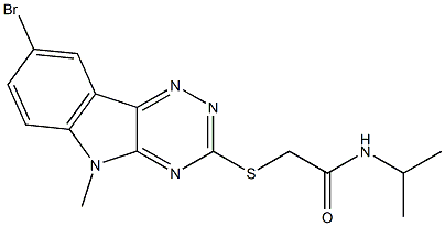 Acetamide, 2-[(8-bromo-5-methyl-5H-1,2,4-triazino[5,6-b]indol-3-yl)thio]-N-(1-methylethyl)- (9CI),603947-13-3,结构式