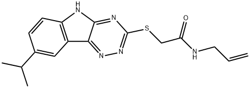 Acetamide, 2-[[8-(1-methylethyl)-2H-1,2,4-triazino[5,6-b]indol-3-yl]thio]-N-2-propenyl- (9CI)|