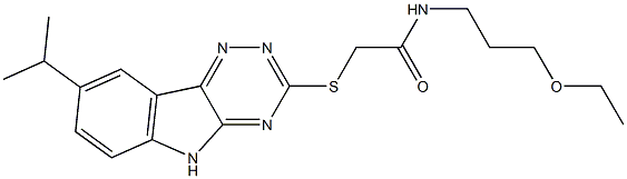 603947-34-8 Acetamide, N-(3-ethoxypropyl)-2-[[8-(1-methylethyl)-2H-1,2,4-triazino[5,6-b]indol-3-yl]thio]- (9CI)