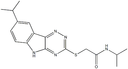 Acetamide, N-(1-methylethyl)-2-[[8-(1-methylethyl)-2H-1,2,4-triazino[5,6-b]indol-3-yl]thio]- (9CI),603947-36-0,结构式