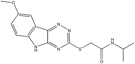 603947-50-8 Acetamide, 2-[(8-methoxy-2H-1,2,4-triazino[5,6-b]indol-3-yl)thio]-N-(1-methylethyl)- (9CI)