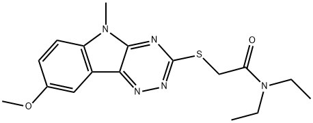 Acetamide, N,N-diethyl-2-[(8-methoxy-5-methyl-5H-1,2,4-triazino[5,6-b]indol-3-yl)thio]- (9CI),603947-54-2,结构式