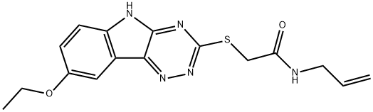 Acetamide, 2-[(8-ethoxy-2H-1,2,4-triazino[5,6-b]indol-3-yl)thio]-N-2-propenyl- (9CI) Structure