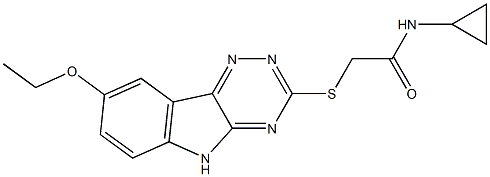 Acetamide, N-cyclopropyl-2-[(8-ethoxy-2H-1,2,4-triazino[5,6-b]indol-3-yl)thio]- (9CI),603947-68-8,结构式