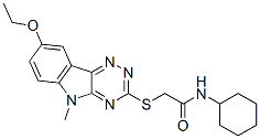 Acetamide, N-cyclohexyl-2-[(8-ethoxy-5-methyl-5H-1,2,4-triazino[5,6-b]indol-3-yl)thio]- (9CI),603947-79-1,结构式