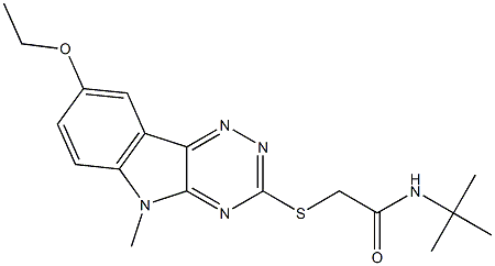 Acetamide, N-(1,1-dimethylethyl)-2-[(8-ethoxy-5-methyl-5H-1,2,4-triazino[5,6-b]indol-3-yl)thio]- (9CI)|