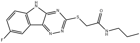 Acetamide, 2-[(8-fluoro-2H-1,2,4-triazino[5,6-b]indol-3-yl)thio]-N-propyl- (9CI) Structure