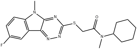 Acetamide, N-cyclohexyl-2-[(8-fluoro-5-methyl-5H-1,2,4-triazino[5,6-b]indol-3-yl)thio]-N-methyl- (9CI)|