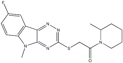 Piperidine, 1-[[(8-fluoro-5-methyl-5H-1,2,4-triazino[5,6-b]indol-3-yl)thio]acetyl]-2-methyl- (9CI)|